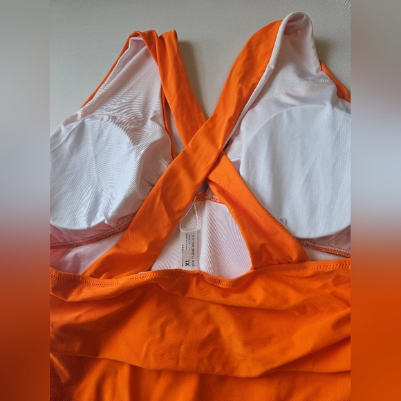 Hilinker- Women's ,Size XL , One-Piece Swimsuit Orange - Picture 2 of 6